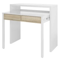 Scrivania 99x66cm ufficio moderna bianco opaco rovere Adam Gihome®