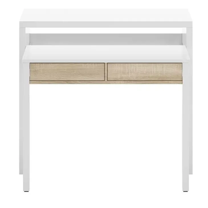 Scrivania 99x66cm ufficio moderna bianco opaco rovere Adam Gihome®