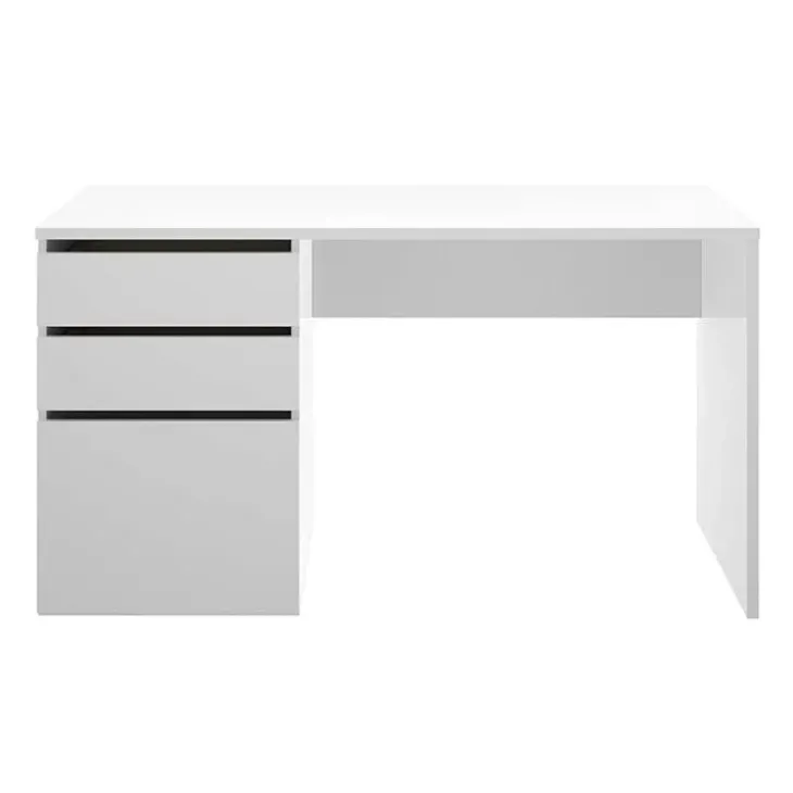 Scrivania 139x60cm ufficio salvaspazio moderna bianco Virgil