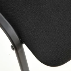 Sedia conferenza con ribaltina scrittoio impilabile in metallo imbottita nero Laos