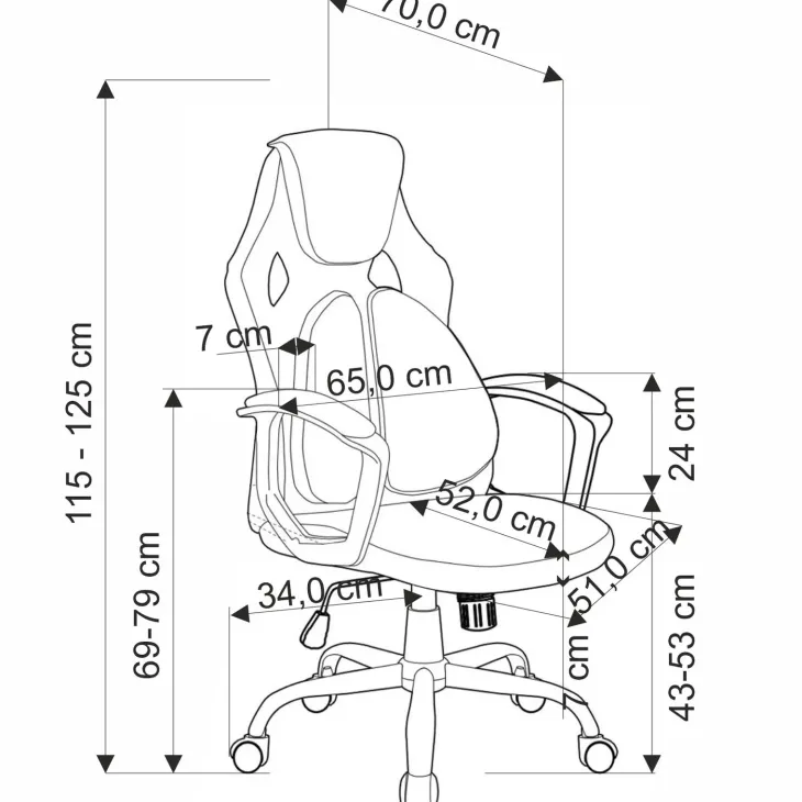Sedia da gaming ergonomica con supporto lombare in tessuto grigio nero rosso Buzz