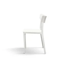 Sedia da giardino esterno bar dehors impilabile polipropilene bianco Hans