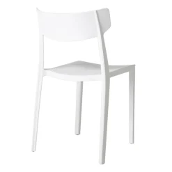 Sedia da giardino esterno bar dehors impilabile polipropilene bianco Hans