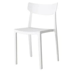 Sedia da giardino esterno bar dehors impilabile polipropilene bianco Hans