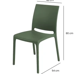 Sedia da giardino impilabile polipropilene verde Tape Gihome®