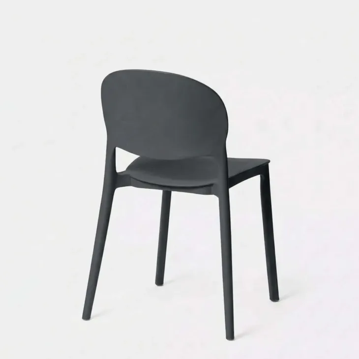 Sedia da giardino impilabile esterno in polipropilene grigio Pixel