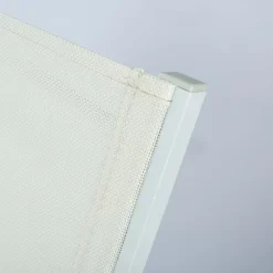 Sedia da giardino impilabile con braccioli quadrati in alluminio e textilene bianco Brezza