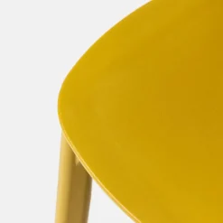 Sedia da pranzo impilabile in polipropilene giallo senape Pixel