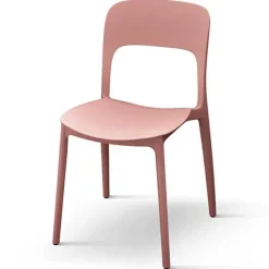 Sedia da pranzo impilabile moderna polipropilene rosa Halyard-C