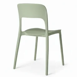 Sedia da pranzo impilabile moderna polipropilene verde salvia Halyard