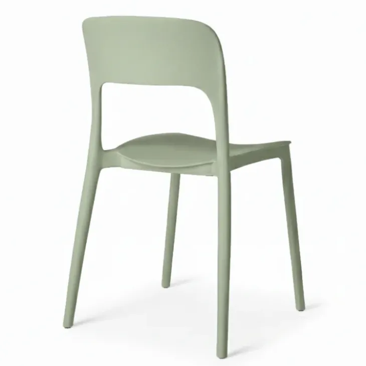 Sedia da pranzo impilabile moderna polipropilene verde salvia Halyard