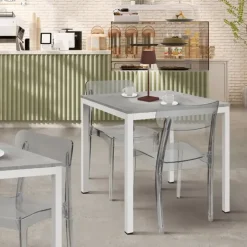 Sedia da pranzo impilabile policarbonato trasparente Cristallo