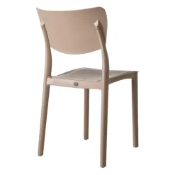 Sedia da pranzo impilabile polipropilene beige tortora Tania