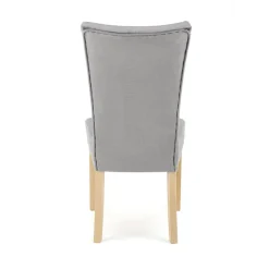 Sedia da pranzo in velluto rovere chiaro grigio chiaro Vaduz