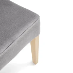 Sedia da pranzo in velluto rovere chiaro grigio chiaro Vaduz