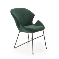 Sedia da sala moderna in tessuto verde scuro Farro