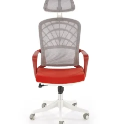 Sedia da ufficio con braccioli e ruote regolabile rosso terracotta Obsidian