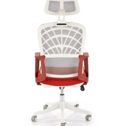 Sedia da ufficio con braccioli e ruote regolabile rosso terracotta Obsidian