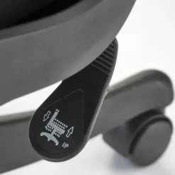 Sedia da ufficio con braccioli e ruote regolabile nero Obsidian