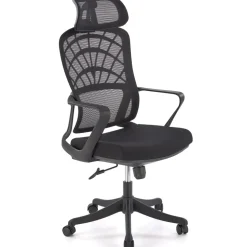 Sedia da ufficio con braccioli e ruote regolabile nero Obsidian