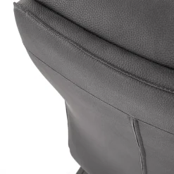 Sedia da ufficio con braccioli moderna in ecopelle nero Andrada