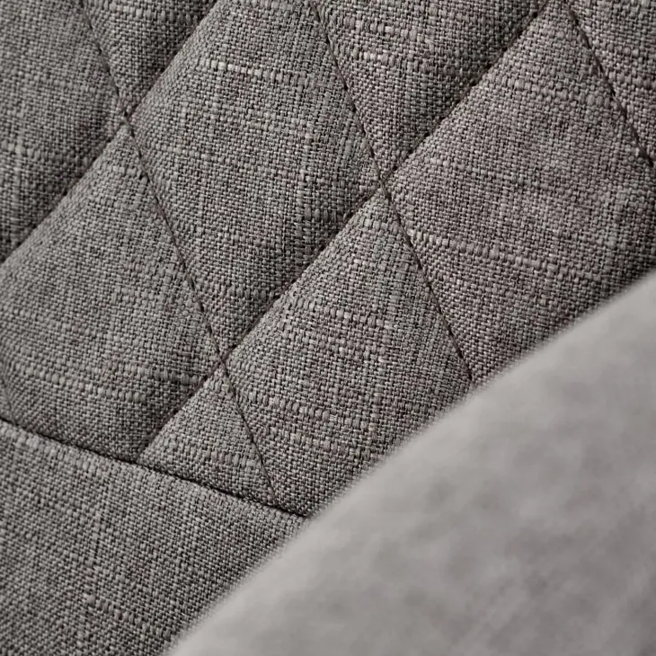 Sedia da ufficio con ruote e braccioli regolabile in tessuto grigio Rex