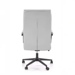 Sedia da ufficio con ruote e braccioli imbottita ecopelle grigio Yara
