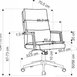 Sedia da ufficio con ruote e braccioli in tessuto beige Yara
