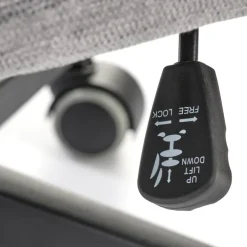 Sedia da ufficio con ruote e braccioli in tessuto grigio Yara