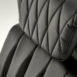 Sedia da ufficio con ruote e braccioli in ecopelle nero Sapien