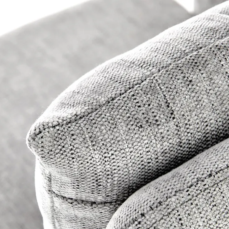 Sedia da ufficio con ruote in tessuto grigio chiaro Tadea