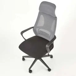 Sedia da ufficio con ruote in tessuto rete grigio nero Clay