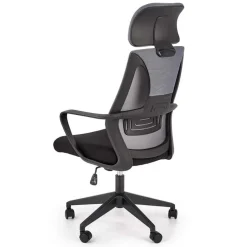 Sedia da ufficio con ruote in tessuto rete grigio nero Clay