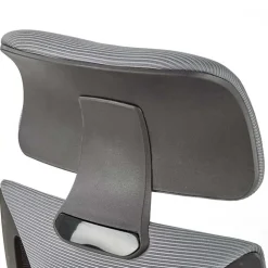 Sedia da ufficio con ruote in tessuto rete grigio nero Clay