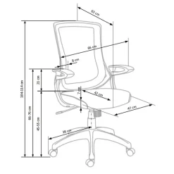 Sedia da ufficio design in tessuto grigio bianca Diesel
