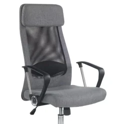 Sedia da ufficio design moderno in tessuto grigio Freemont