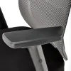 Sedia da ufficio ergonomica con ruote e braccioli regolabili tessuto grigio nero Speed