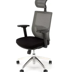 Sedia da ufficio ergonomica con ruote e braccioli regolabili tessuto grigio nero Speed