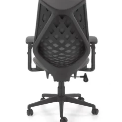 Sedia da ufficio ergonomica con supporto in tessuto grigio nero Intellect