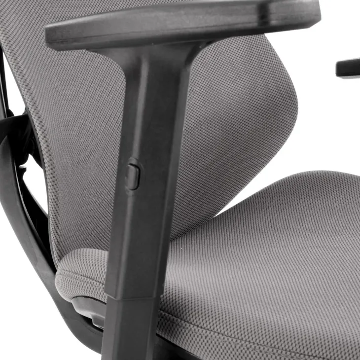 Sedia da ufficio ergonomica con supporto in tessuto grigio nero Intellect