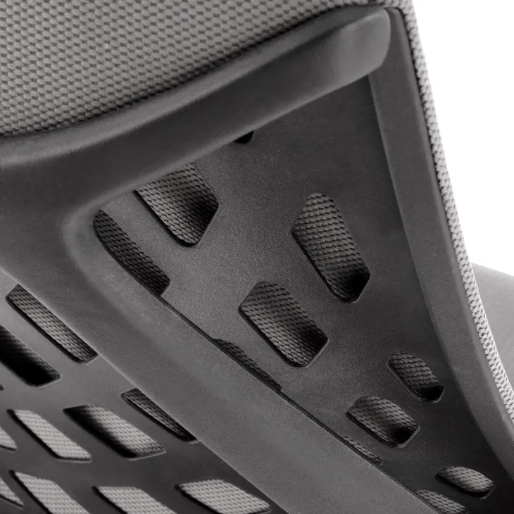 Sedia da ufficio ergonomica con supporto in tessuto grigio nero Intellect
