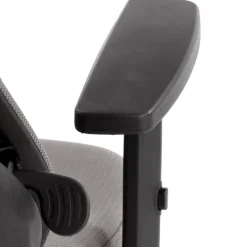 Sedia da ufficio ergonomica con supporto in tessuto grigio nero Intellect