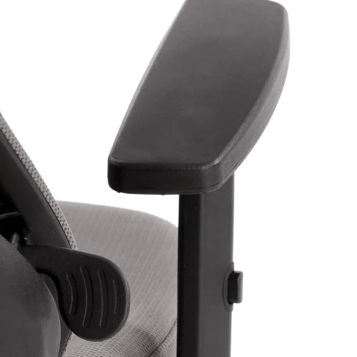 Sedia da ufficio ergonomica con supporto in tessuto grigio nero Intellect