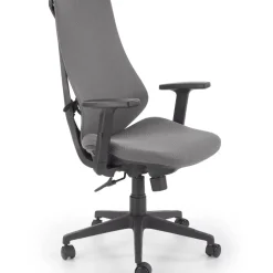 Sedia da ufficio ergonomica con supporto in tessuto grigio nero Intellect