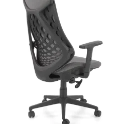 Sedia da ufficio ergonomica con supporto in tessuto grigio nero Intellect