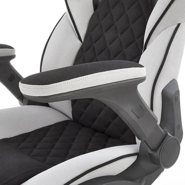 Sedia da ufficio gaming con braccioli regolabili nero grigio Dodge Gihome®