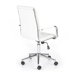 Sedia da ufficio girevole in ecopelle bianco Uncino