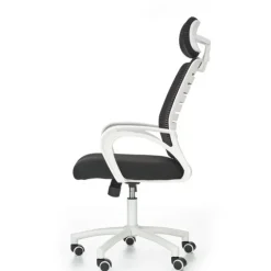 Sedia da ufficio in tessuto con ruote nero bianco Jumper