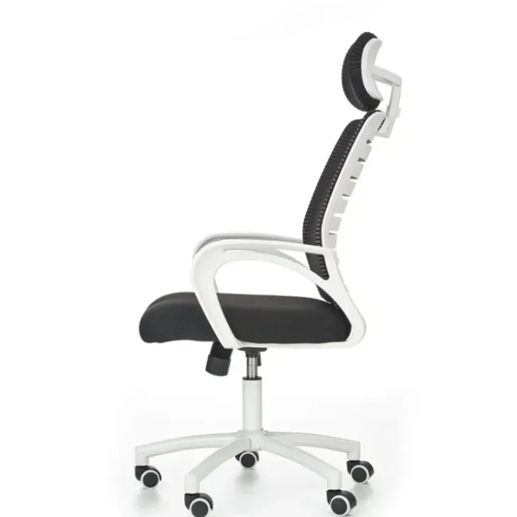Sedia da ufficio in tessuto con ruote nero bianco Jumper
