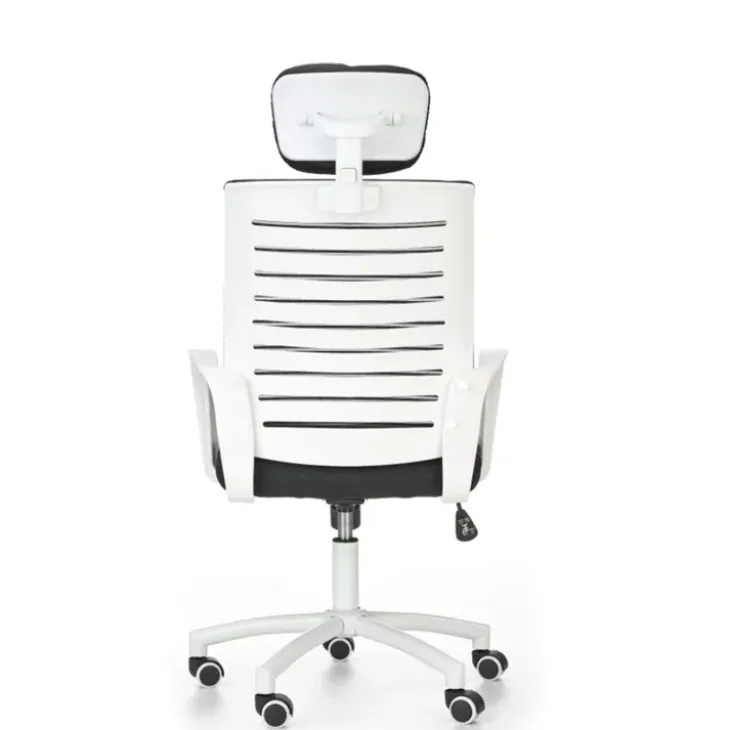 Sedia da ufficio in tessuto con ruote nero bianco Jumper